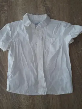 chemise blanche manches courtes 18 mois