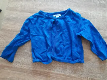 gilet bleu T 12 mois