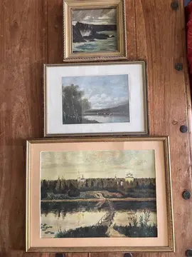 Joli assortiment de 3 tableaux anciens