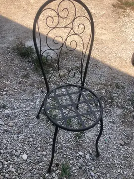 chaise imitation fer forgé
