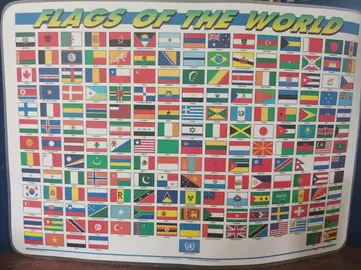 Set de table / sous-main drapeaux du monde