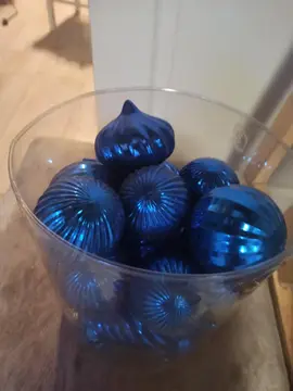 boules de Noël bleues