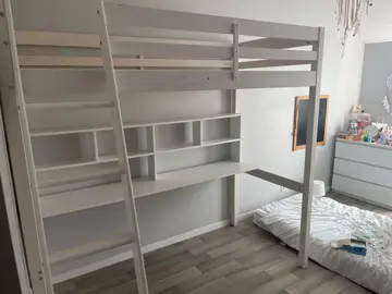 lit hauteur avec bureau intégré