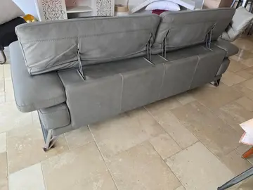canape cuir gris ROCHE BOBOIS