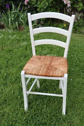 Chaise bois et paille
