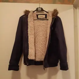 Blouson avec capuche - Intérieur fourré - Bleu marine - Jonathan Stone - Taille 10 ans