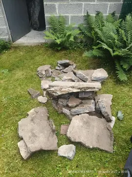 gravats dalle béton de 4m2 environ