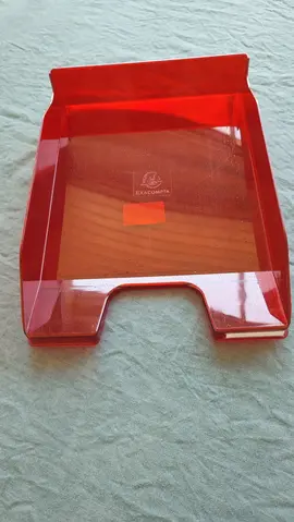 5 Bacs de rangement bureau (couleur rouge)
