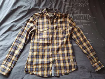 Chemise à carreaux jaune et grise Esprit taille M