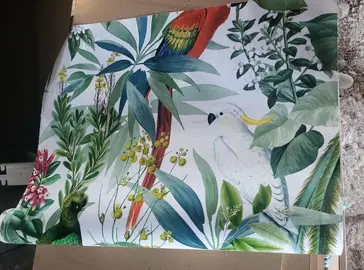 1 rouleau tapisserie motifs oiseaux
