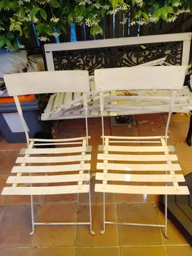 6 chaises de jardin en métal
