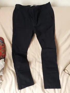pantalon bleu marine celio, taille 44.