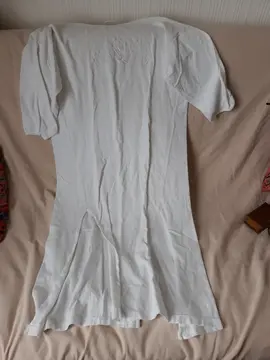 chemise de nuit, carpe diem, coton, blanche