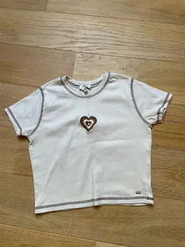 t shirt court beige et marron
