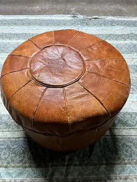 pouf en cuir