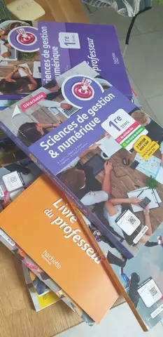 Livres scolaires édition 2024 ET 2025 droit, rh, msgn pour élèves 1ère et terminale STMG