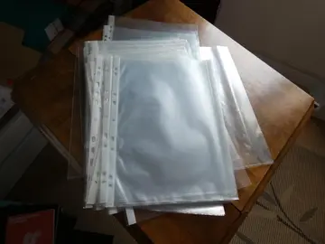 feuille plastique pour classeur