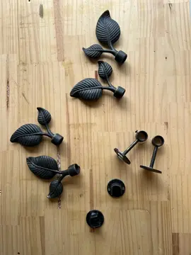 tringles à rideaux fer forgé avec supports et embouts