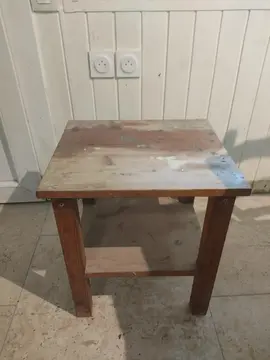 Tabouret bois brut