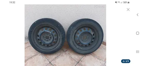 2 roues Yaris avec pneus Michelin Alpin