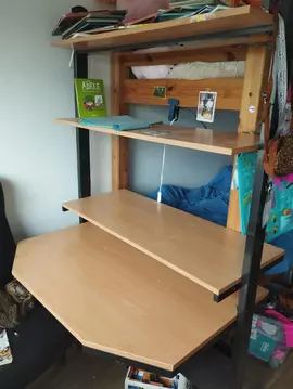 bureau bois et métal