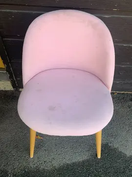chaise rose tissu