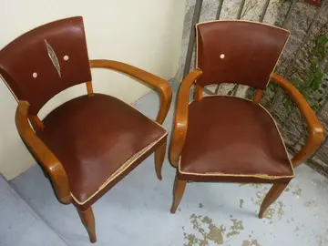 lot 2 fauteuils années 50 (petite restauration à prevoir),