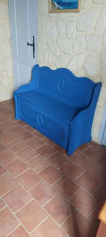 banc coffre en bois
