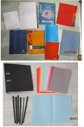 Papeterie : feuilles cahiers classeur pochettes