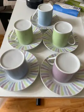 Service à café 5 tasses et sous-tasses