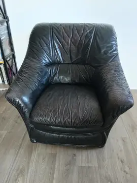 Fauteuil vrai cuir
