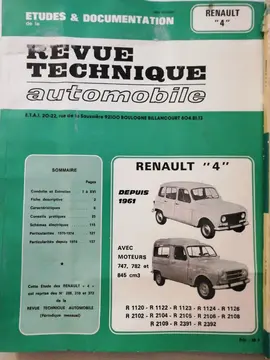 Revue technique automobile Renault 4