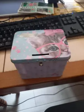 tirelire en métal dessin chat