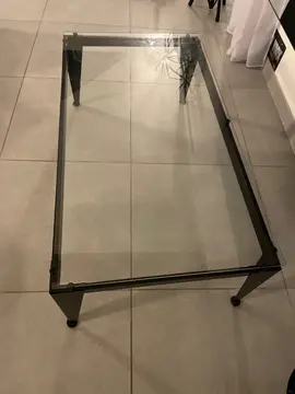 table en verre