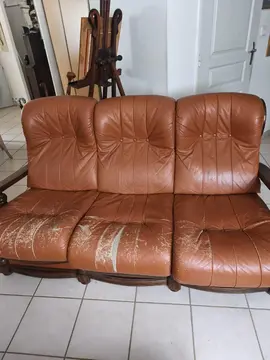 canapé cuir marron