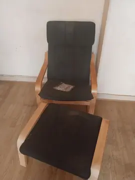 Fauteuil et repose pied Poang