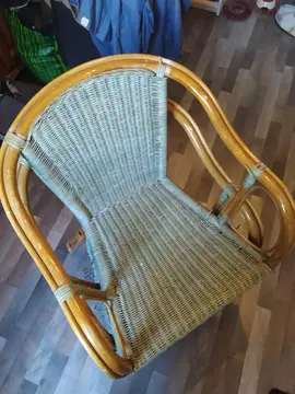 lot 2 fauteuils osier