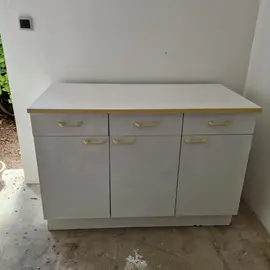 Meuble bas mélaminé blanc larg120cm/prof60cm/haut84,5cm