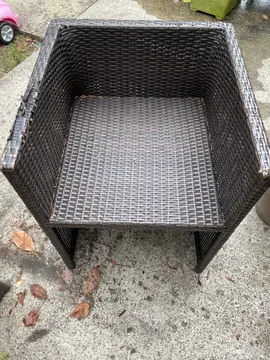 fauteuil de jardin en résine tressée