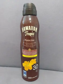 Brume huile sèche, protection 30 SPF, odeur coco et mangue