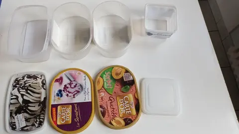 lot de boîtes plastique