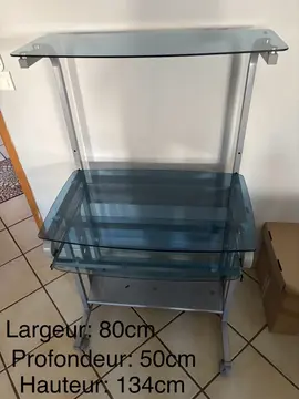 bureau ordinateur en verre