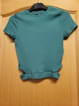 crop top taille S vert foncé