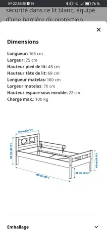 2 lit Ikea seconde main