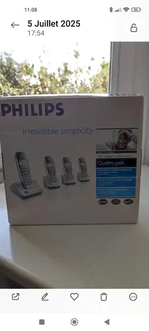4 TELEPHONES SANS FIL PHILIPS