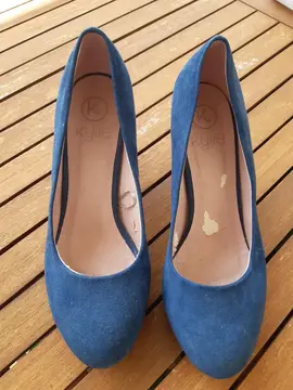 chaussures à talon, bleues