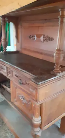 buffets bois massif dessus marbre