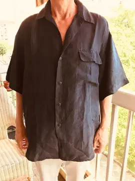 chemise noire en soie