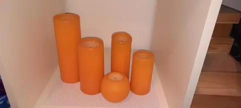 lot bougies orange