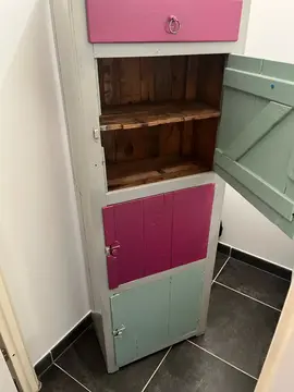 meuble bois peint